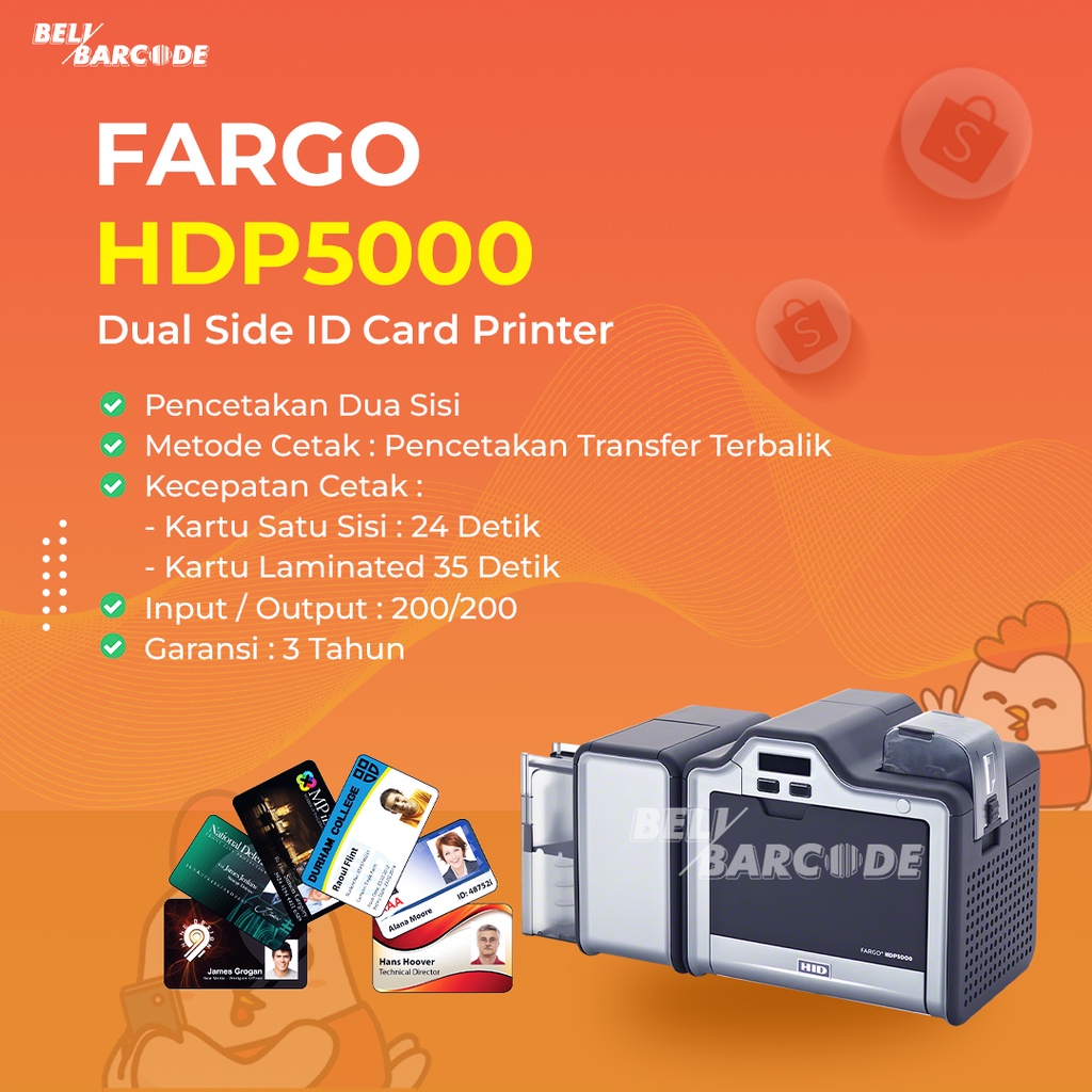 Printer Kartu Fargo HDP 5000 Dual Side Cetak ID Card