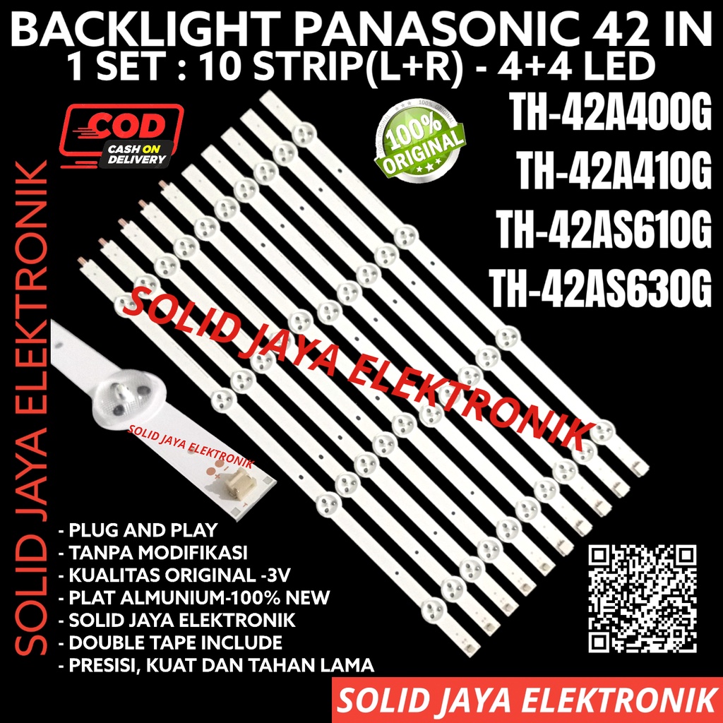 BACKLIGHT TV LED PANASONIC 42 INC TH-42A400G TH-42A410G TH-42AS610G TH-42AS630G LAMPU BL LED 3V 8K TH 42A400 42A410 42AS610 42AS630 42A400G 42A410G 42AS610G 42AS630G 42AS 42A TH42A400G TH42A410G TH42AS610G TH42AS630G PANASONIC LAMPU 42INC 42INCH 42IN 8K