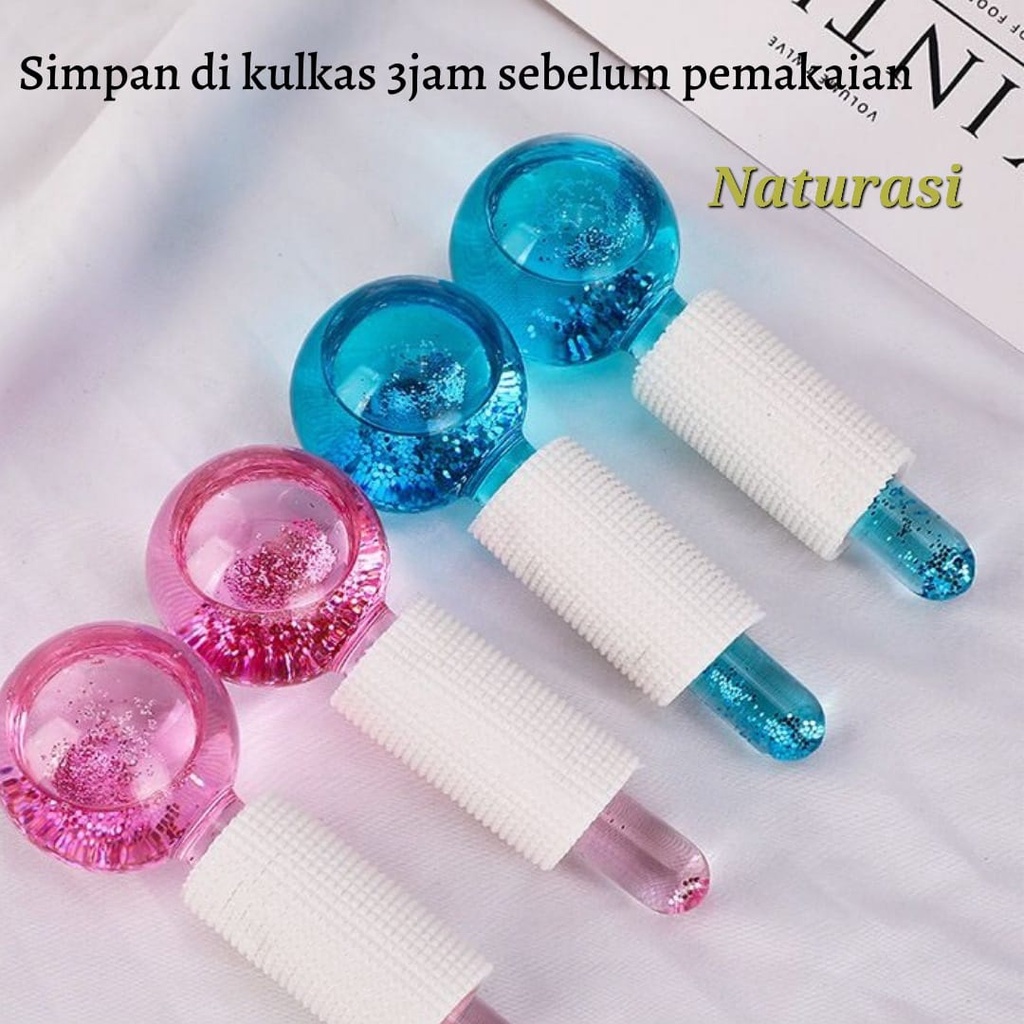 Ice Globes Roller  Glitter  Beauty Crystal Ball  Alat Pencerah Wajah dan merapatkan pori-pori wajah