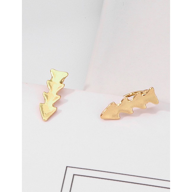 LRC Anting Tusuk Fashion Gold Irregular Earrings F50610