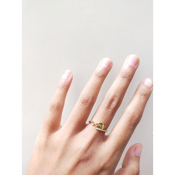 Cincin sarangheyo bts army Emas Tua 16k