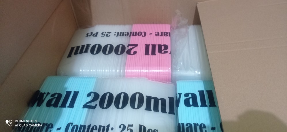 Thinwall 2000 Ml + Tutup Warna Biru Muda Merek Fim Harga 1 Roll Isi 25 Pcs