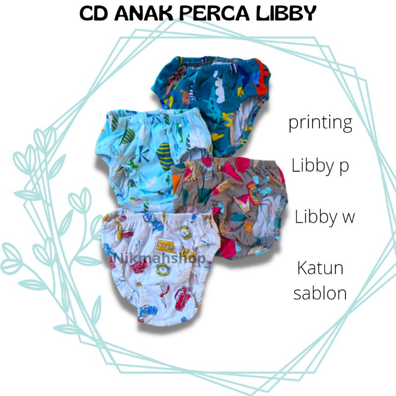 Celana dalam anak perca libby celana dalam velvet cd katun sablon