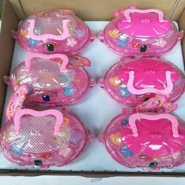 Mainan Make Up Anak Princess Beauty Case Tas Koper Kerang Unik Bagus Lucu