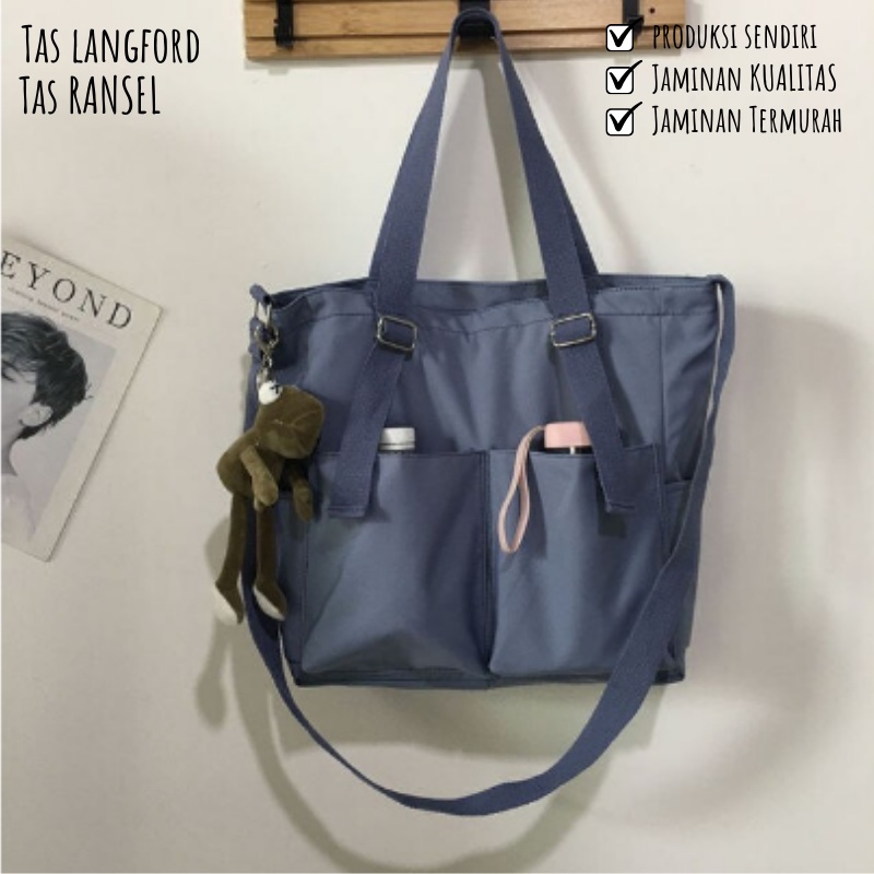 Tas Tote Bag Wanita - Bahu Multifungsi Stylish Fashion Korea Terbaru Murah Bagus Kekinian Remaja Dewasa Sekolah Kuliah Kerja Traveling Simple Elegan Casual Ringan Import Lokal Original Perempuan Cewek