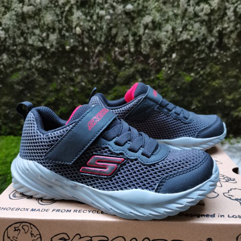 Skechers Nitro Sprint Boy Sneakers Anak Laki-laki Boys Skechers Dark Black Red