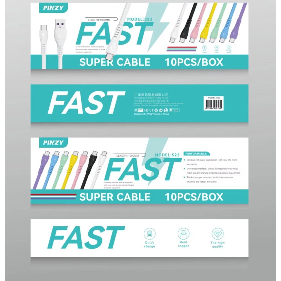 Kabel Data Macaron  S23 Micro USB Support FastCharge High Quality