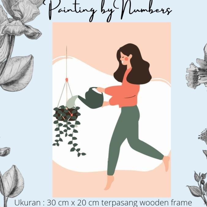 

DIY painting by number 30x20cm kerajinan tangan - Gardening