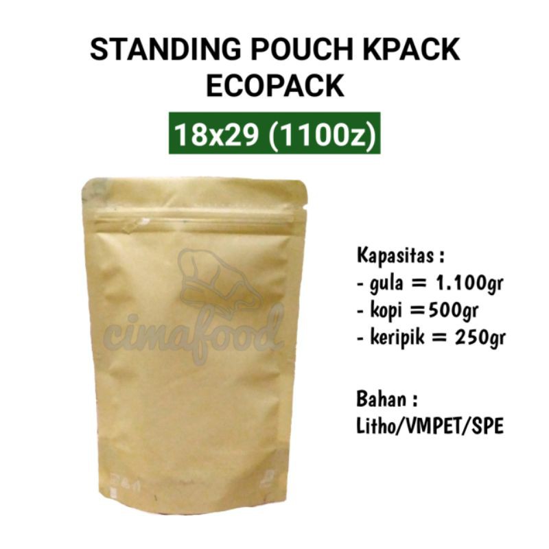 Standing Pouch KPACK Ecopack 18x29