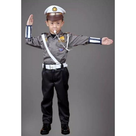 STELAN BAJU KARNAVAL ANAK POLISI LENGKAP