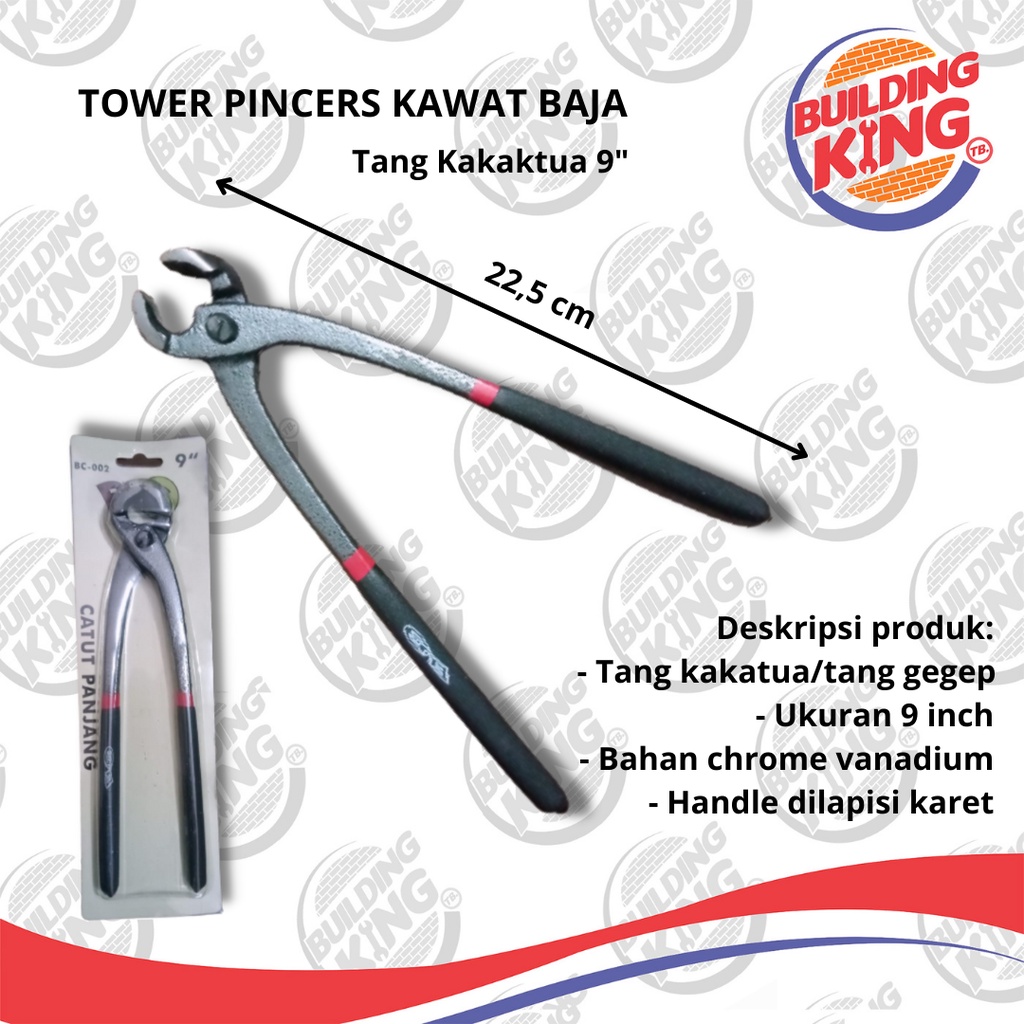 WINSON Gegep / Tang / Kakatua 9" Tang Catut 9 inch Tower Pincher Kawat Baja Penjepit Pencabut
