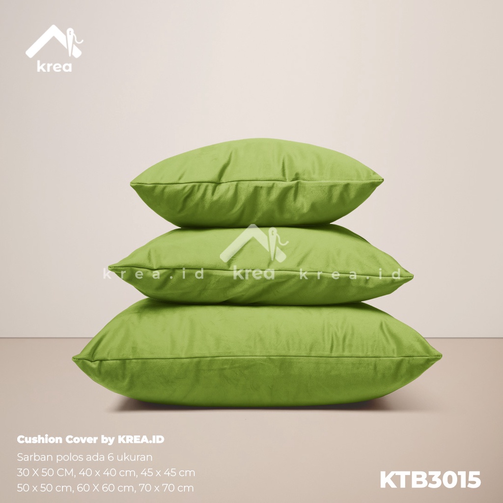 Sarung Bantal Sofa Polos Mix Hijau Edition Ukuran 30x50, 40x40, 45x45, 50x50, 60x60, 70x70