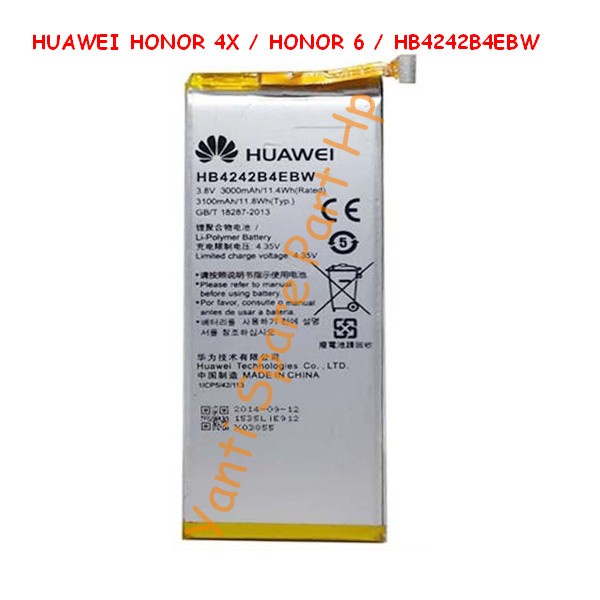 Baterai Huawei Honor 4X Honor 6 HB4242B4EBW