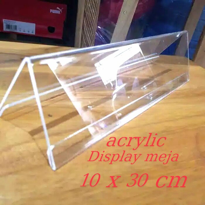 

akrilik papan nama meja 10 x 30 cm