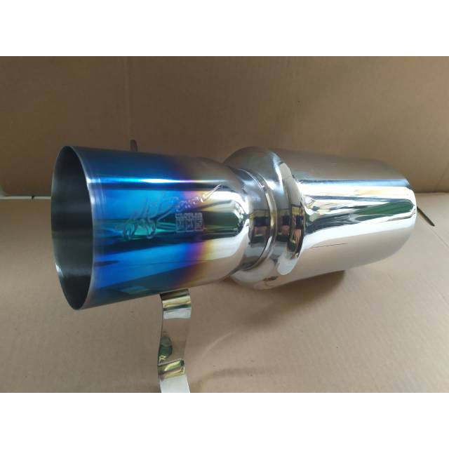 Knalpot Hks Hip Power Stenlis pucuk Biru Suara bass