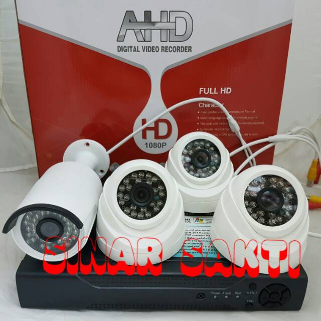 PAKET CCTV 4 CAMERA 3MP AHD ( LENGKAP TINGGAL PASANG )