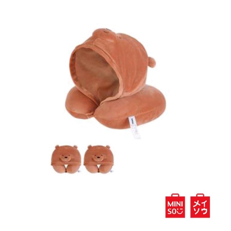 Bantal Leher plus Topinya original Miniso