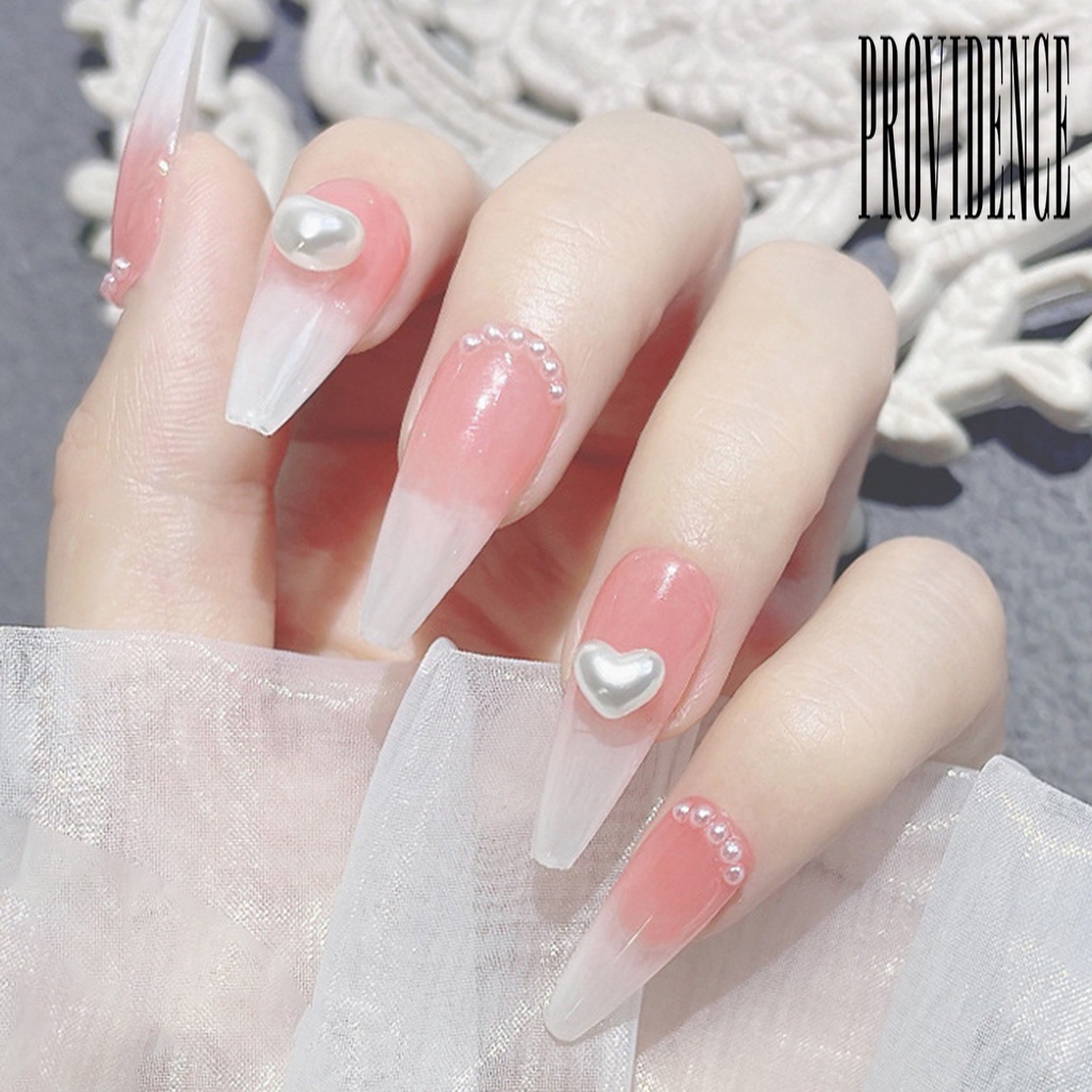 Providence 1 Kotak Mutiara Imitasi Bentuk Hati Untuk Dekorasi Nail Art DIY