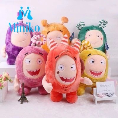 mainan 35cm Strange Treasure Of Soldiers Oddbods Newt Buuble Pogo Zee Jeff Fuse Slick Plush Dolls