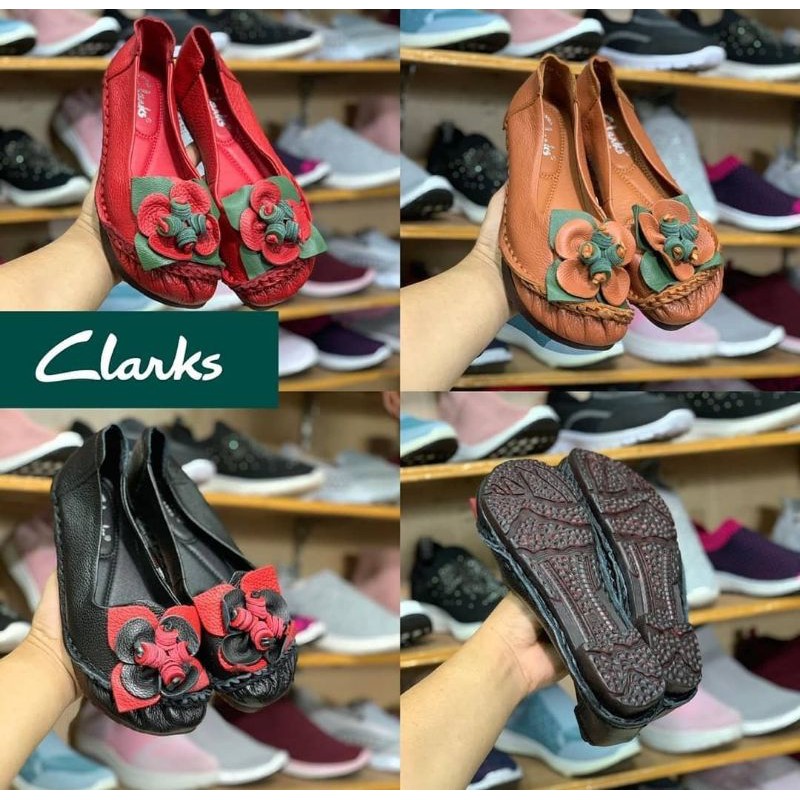 Clarks flat flower 1830 / SEPATU CLARKS Wanita