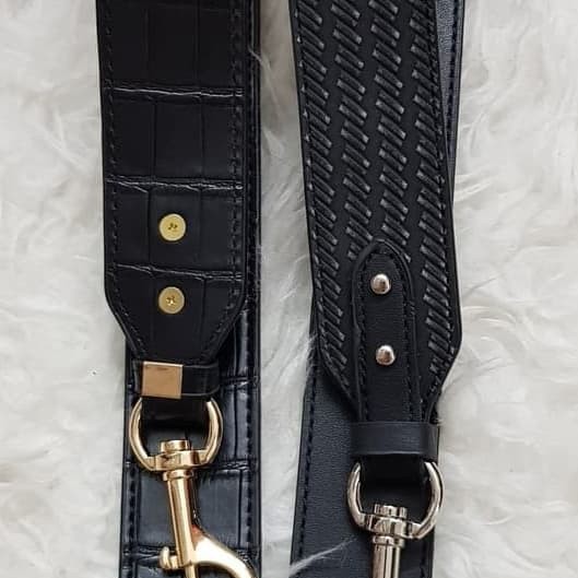 CROCO Grained pu leather bag strap