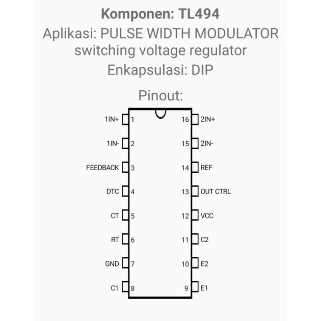 IC TL494 tl 494 dip 8