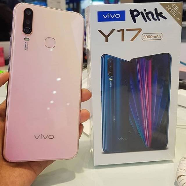 Jual VIVO Y 17 Pearl Pink 4/128 GB second Nego Halus