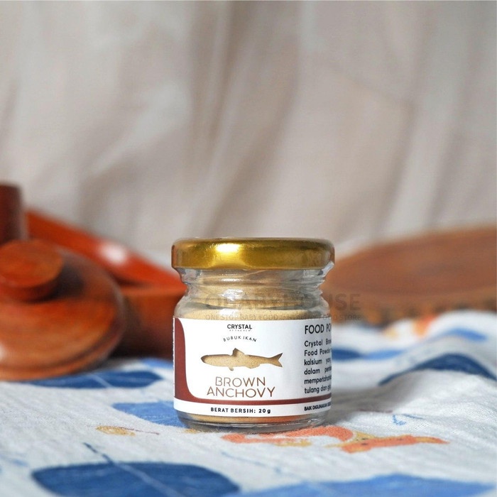 

NEW Crystal of the Sea BROWN Anchovy Powder/Bubuk Teri Jengki 20 gr (BPOM)