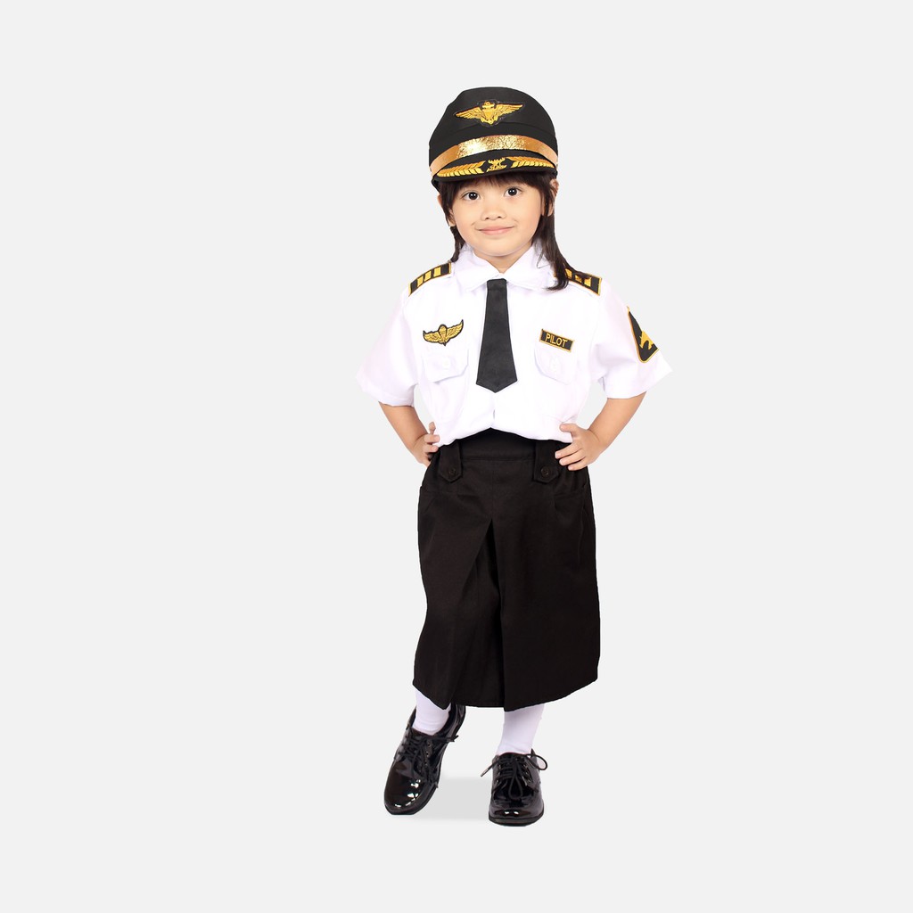  Baju  Seragam  Profesi Anak  Perempuan Pilot Shopee Indonesia