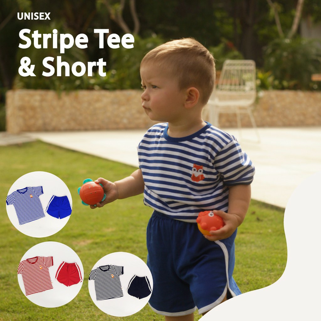 Twin Tiger Stripe Tee &amp; Short