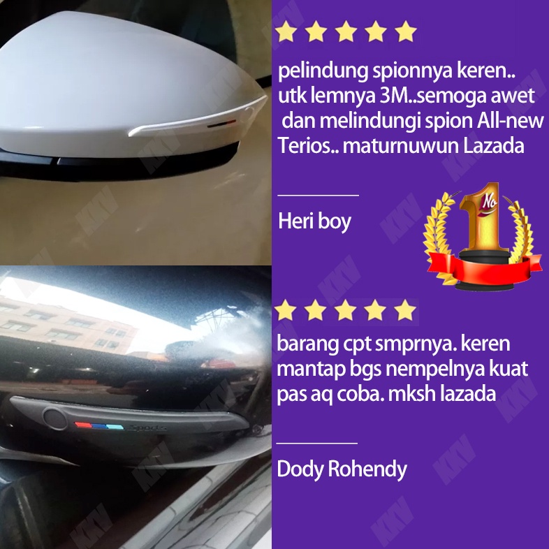 Strip Anti-Gores 1 Pasang Anti-Tabrakan Mobil Kaca Spion Pintu Protector Bezel Cover Trim Mobil-Styling Universal Pelindung Pintu Mobil