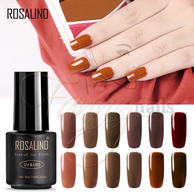 ROSALIND COFFEE 7ml brown gel polish uv soak off gel coklat kutek gel rosalind