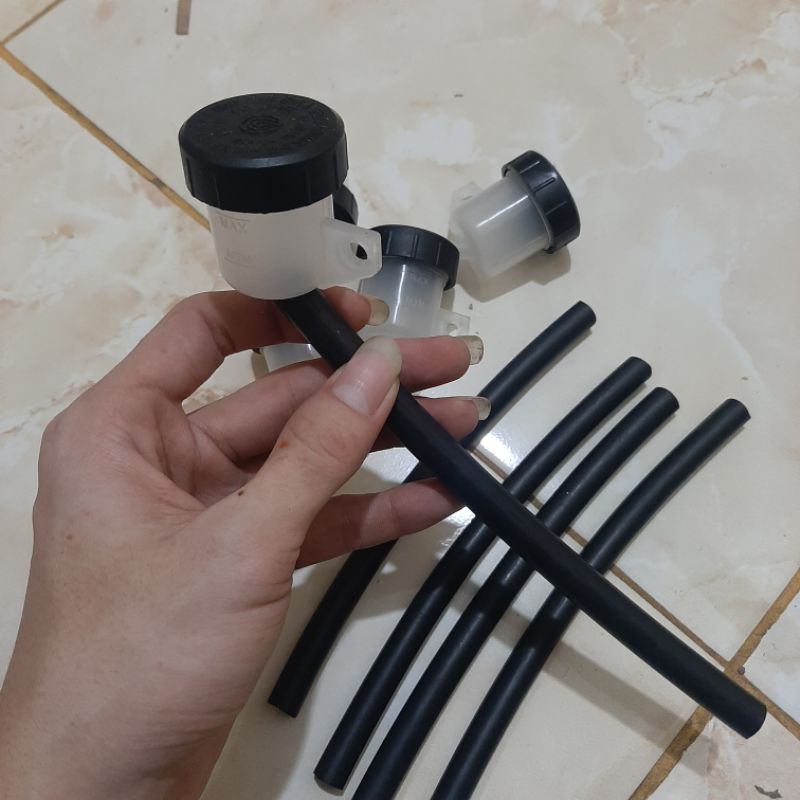 Tabung smoke mini susu plus selang tabung 1set Black