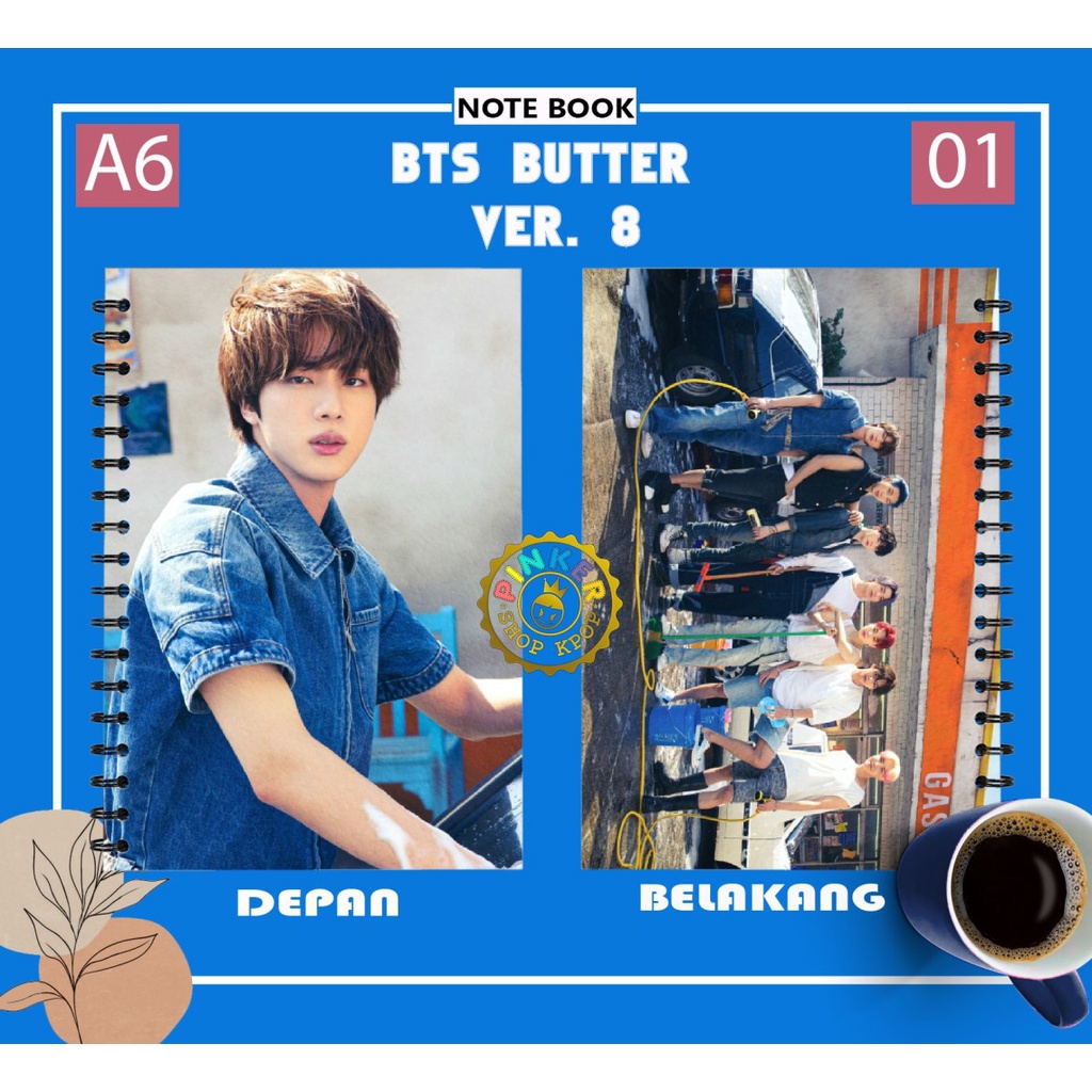 

Note A6 BTS BUTTER VER. 8 Buku Notes Notebook Kpop Murah