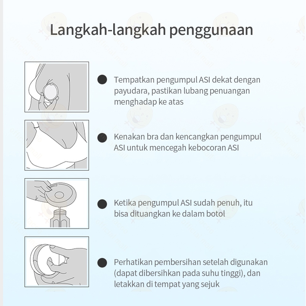 Lacoo Breast pad Wadah Penampung Asi Silikon Breastpad milk collector 1pcs