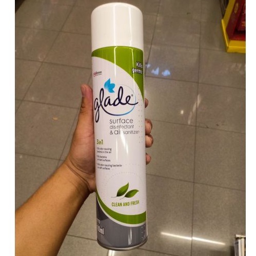 glade disinfectan & air sanitizer spray 400 ml