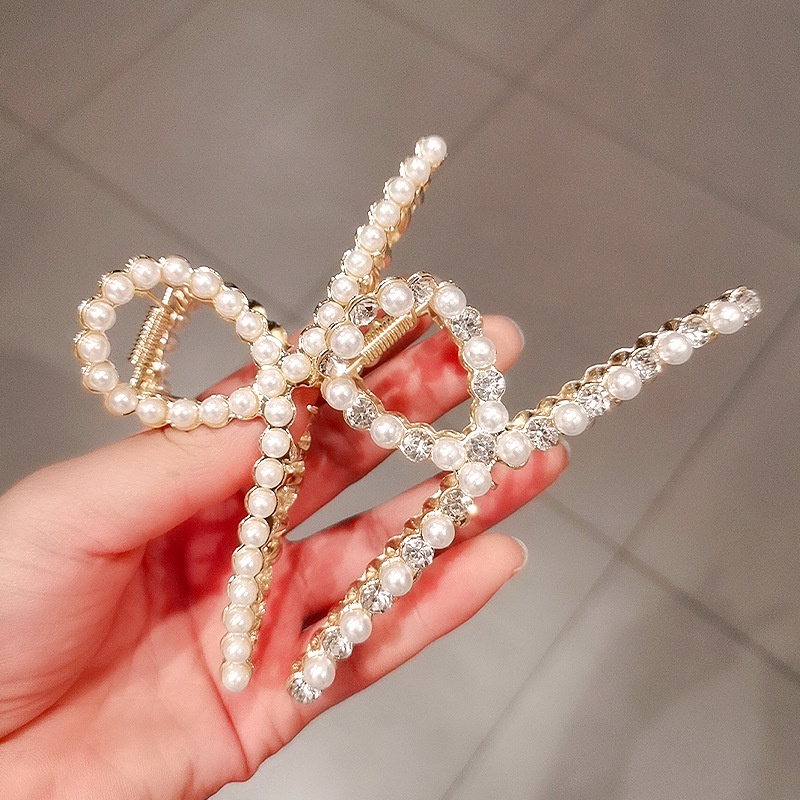 Women Korean INS Style Metal Elegant Pearl Hair Clips