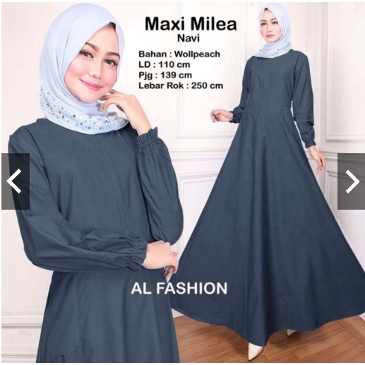 Termurah Baju Gamis Syari Ramadhan Wanita Muslim MILEA Agen