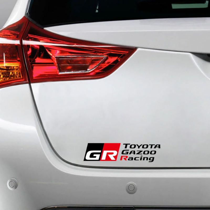 stiker mobil GR Toyota gazzo racing