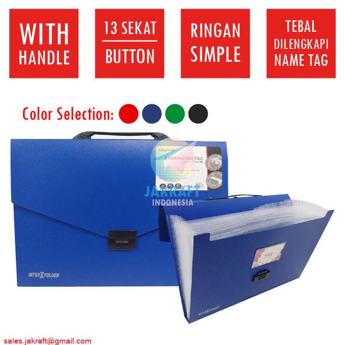 

HOT PROMO Map Tas Expanding File Handle Tenteng Plastik Folio F4 Dokumen Berkas