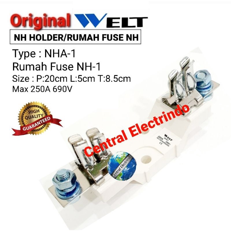 Fuse Holder Rumah Fuse NH-1 WELT Max 250A 690VAC