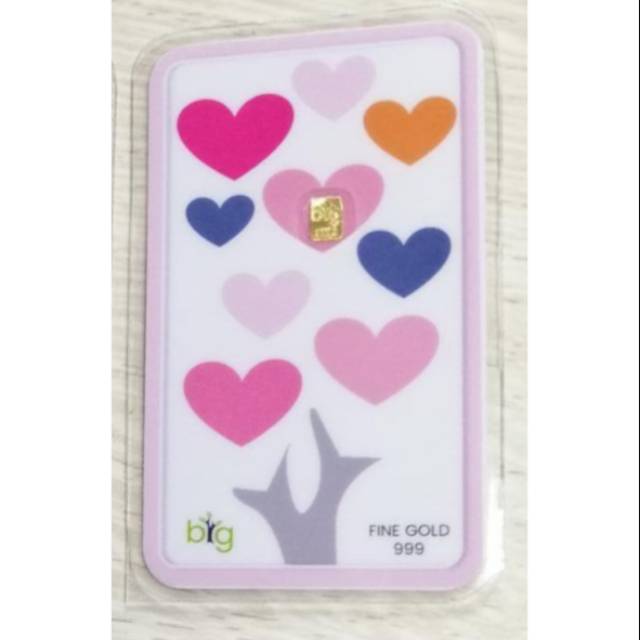 BIG MINI GOLD COLLECTION 0.5 gr. LM 24K Seri Love/Pink