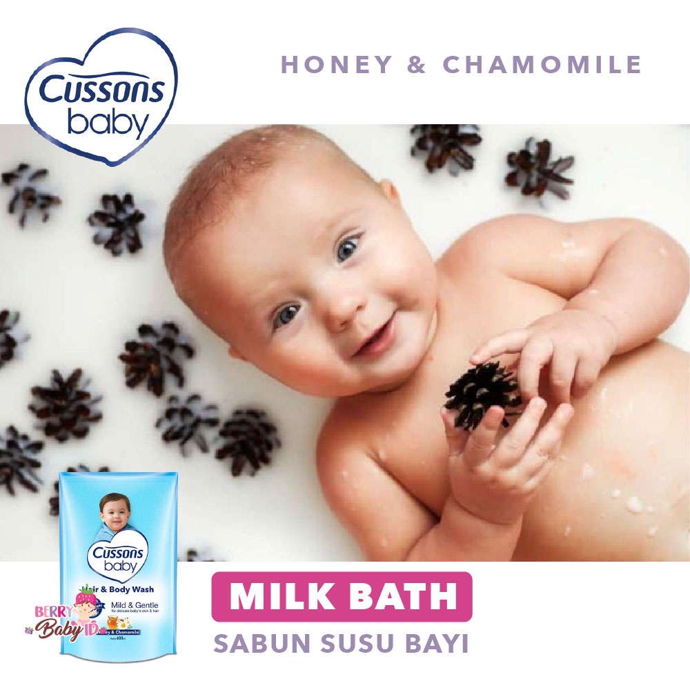 Cussons Baby Milk Bath Sabun Mandi Bayi 400 Ml Refill Pack Berry Mart