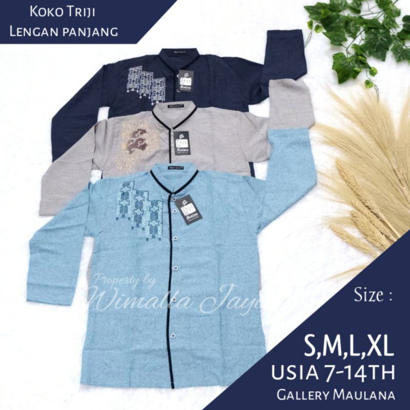 BAJU KOKO ANAK USIA 7 SAMPAI 13 THN ATASAN KATUN MAULANA