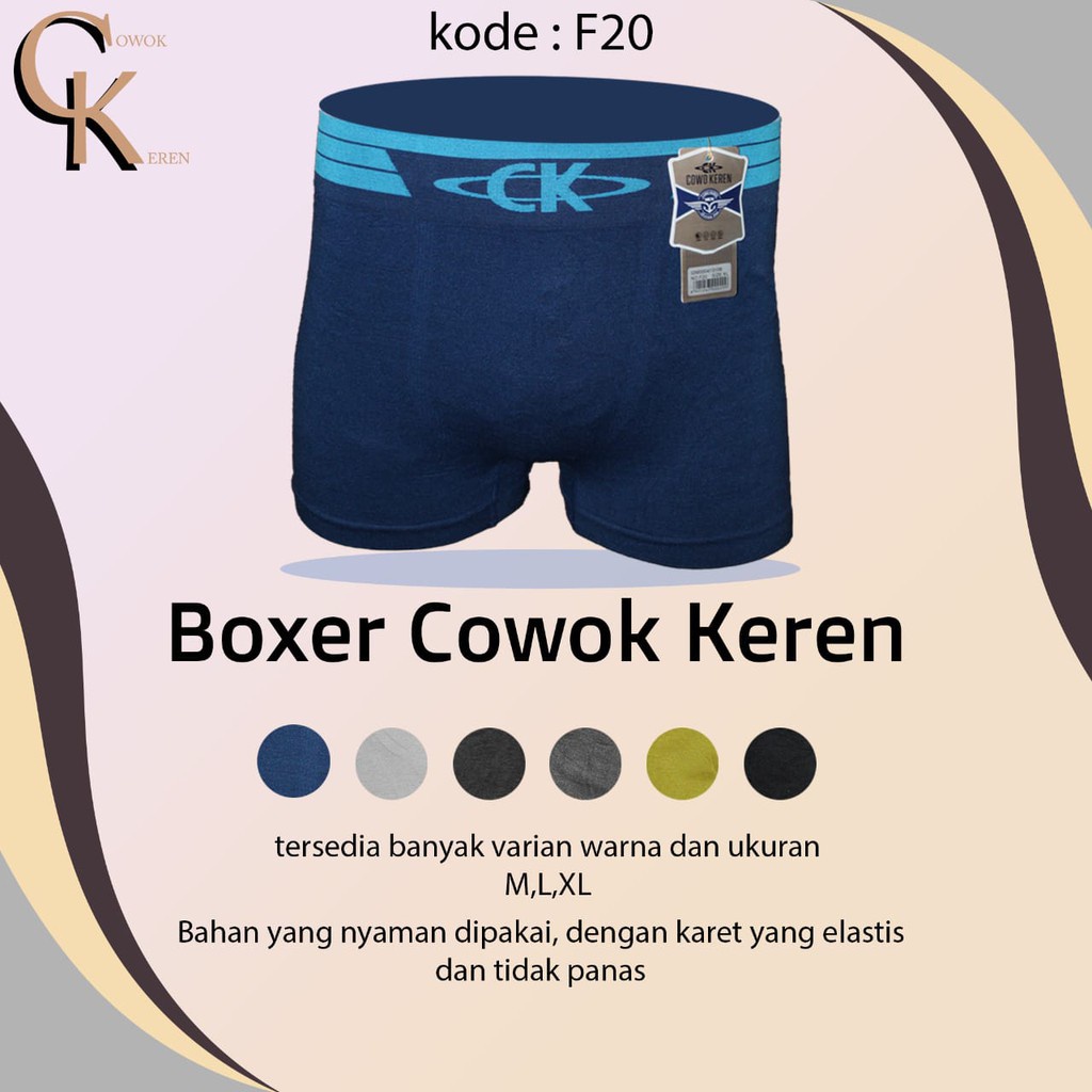 12 Pcs Celana Boxer Premium Bahan Rajut Cowo Keren Pria Dewasa Import | Celana Dalam CD Seamless Spandex Tanpa Jahitan Cowok | Sguna Grosir Lusinan