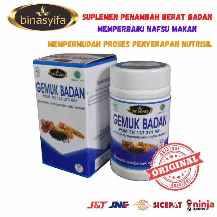 Obat Kapsul Penggemuk Badan Herbal Berhologram ASLI Original BPOM Obat Gemuk Badan Obat Gemuk Sehat 