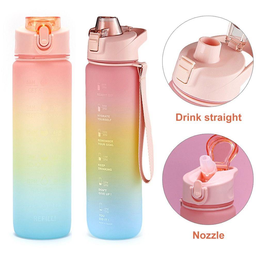 [Elegan] Botol Air Olahraga Kapasitas Besar 1000ML Sealing Lid Juice Milk Tea Cup Camping Outdoor Untuk Travel Sekolah Fitness Water Cup