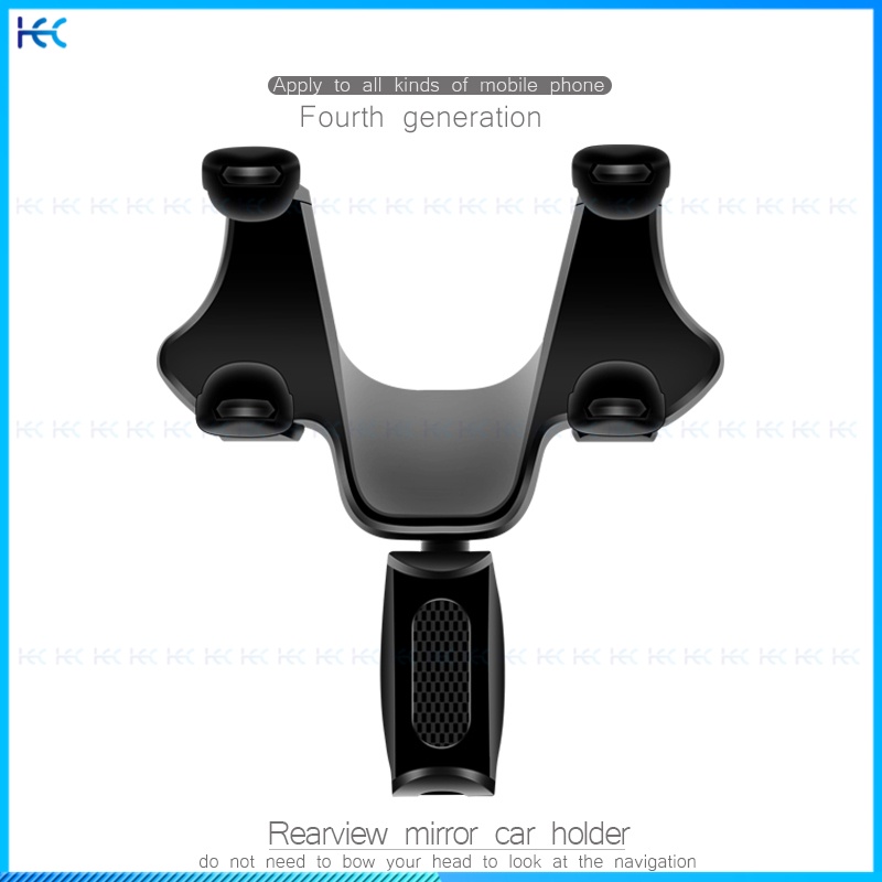 (Upgraded) Bracket Dudukan Handphone Gps Universal Rotasi 360 Derajat Untuk Kaca Spion Mobil
