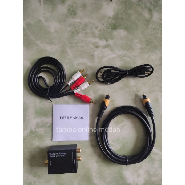 Paket Digital to Analog Audio Converter Toslink Optical Coaxial to usb