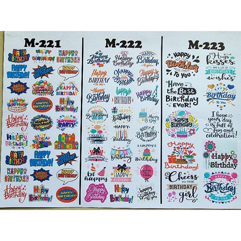

edible stamp / edible picture / stiker makanan / happy birthday